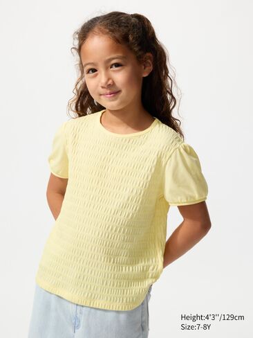 Uniqlo Puff Sleeve T-Shirt | Shirring in Saudi Arabia