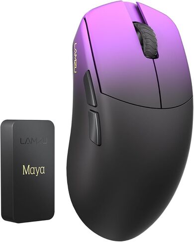 ماوس ألعاب لاسلكي Lamzu Maya Champion Edition، خفيف الوزن للغاية 45 جرام، مفتاح بصري، جهاز تشفير ذهبي TTC مقاوم للغبار، Pixart PAW 3950 IC، متوافق مع 8K، متوافق مع جهاز الكمبيوتر/Mac (وردي فاتح) in Kuwait