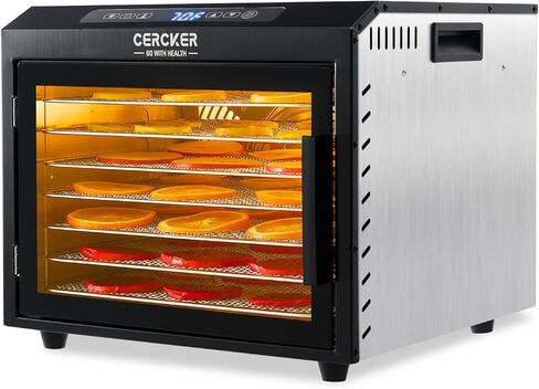 Food-Dehydrator Machine 12 Stainless Steel Trays, Meat Dehydrator for Jerky 10.9ft², 800W Dryer for Herbs, 190ºF Temperature Control,24H Timer,Powerful Drying Capacity for Fruits,Yogurt in Saudi Arabia