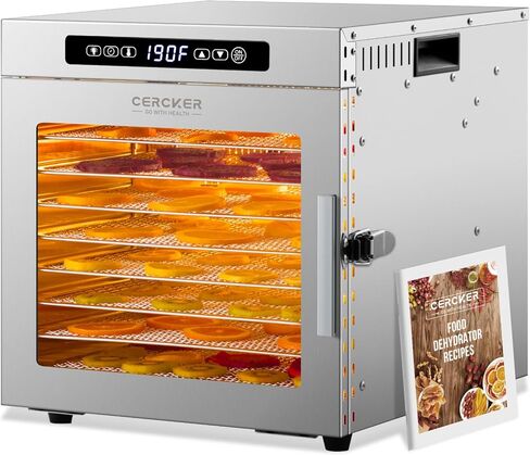 Food-Dehydrator Machine 12 Stainless Steel Trays, Meat Dehydrator for Jerky 10.9ft², 800W Dryer for Herbs, 190ºF Temperature Control,24H Timer,Powerful Drying Capacity for Fruits,Yogurt in Saudi Arabia