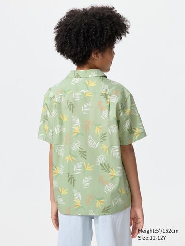 Uniqlo Open Collar Shirt | Short Sleeve | Print in Saudi Arabia