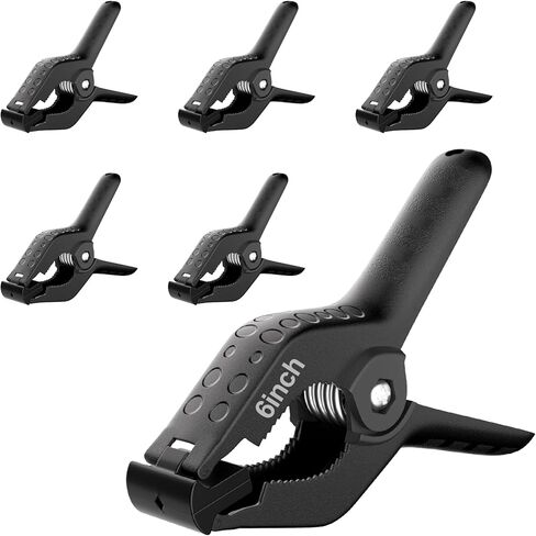 Backdrop Clamps Clips - 4.5in - Larage Spring Clamps for Backdrop Stand, 8 Pack Heavy Duty Plastic Muslin Photo Clamp for Photography Photobooth in Saudi Arabia