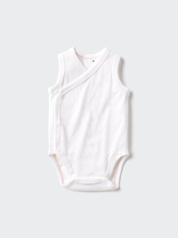 Uniqlo Baby Sleeveless Cotton Mesh Bodysuits | Open Front in Saudi Arabia