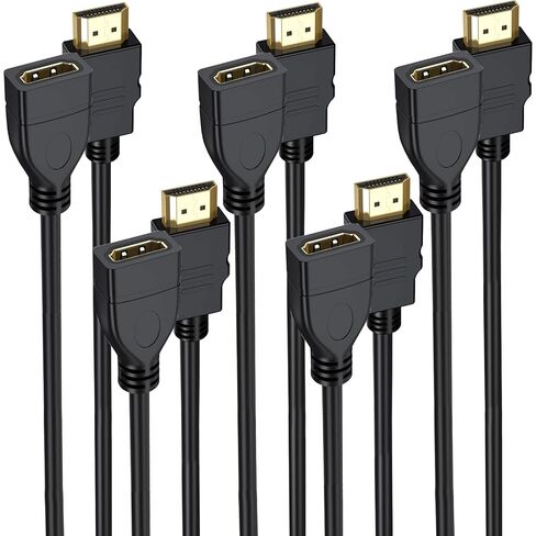 HDMI Extender Cable 5FT, 4K HDMI Extension Cable Male to Female Adapter Cord Supports 4K@60Hz, 2K@144Hz, HDR, ARC, 18Gbps Compatible with Fire TV Stick, Roku, HDTV, Laptop, PS5/PS4, Xbox in Saudi Arabia