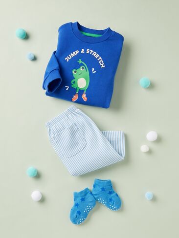 Uniqlo Baby AIRism Cropped Leggings | Striped in Saudi Arabia