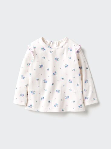 Uniqlo Baby Long Sleeve T-Shirt | Frilled | Printed in Saudi Arabia