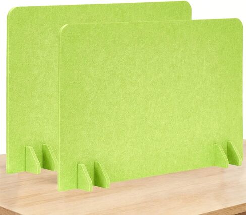 Portable Desk Divider Privacy Partition Panel (2 Pack) - 24" x 16" Freestanding Workstation Office Privacy Barrier for Enhanced Focus at Home, School or Office - Green​ in Kuwait