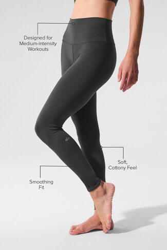 Alo Yoga High-Waist Airbrush Legging - Anthracite in Saudi Arabia