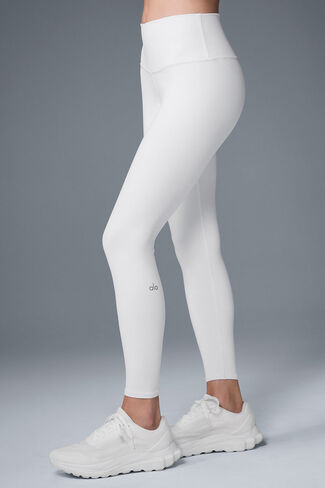 Alo Yoga 7/8 High-Waist Airbrush Legging - White in Saudi Arabia