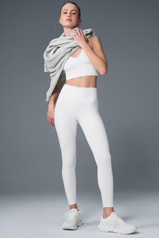 Alo Yoga 7/8 High-Waist Airbrush Legging - White in Saudi Arabia