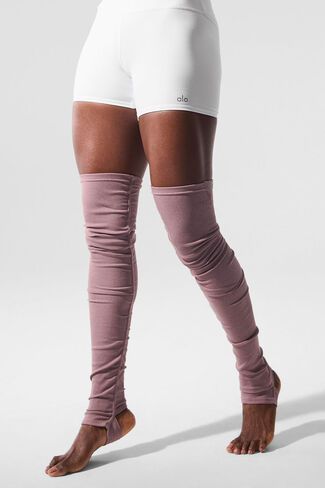 Alo Yoga Goddess Leg Warmers - Smoky Quartz Heather in Saudi Arabia