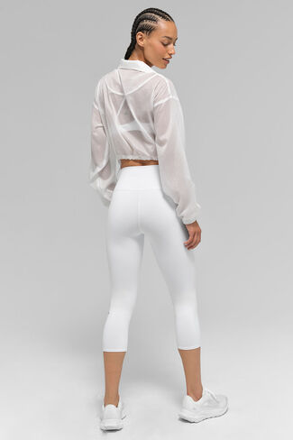 Alo Yoga High-Waist Airbrush Capri - White in Saudi Arabia