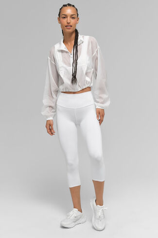 Alo Yoga High-Waist Airbrush Capri - White in Saudi Arabia