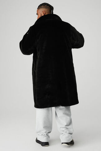 Alo Yoga Oversized Faux Fur Trench - Black in Saudi Arabia