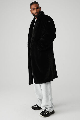 Alo Yoga Oversized Faux Fur Trench - Black in Saudi Arabia