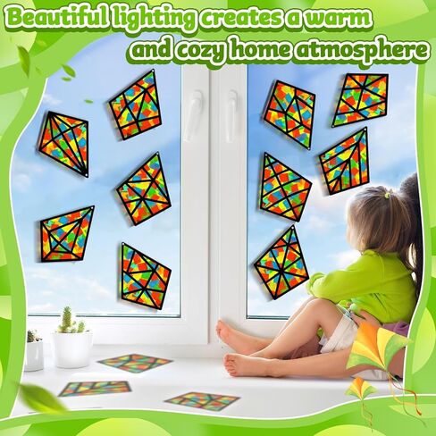 30 Sets Thanksgiving Suncatcher Craft Kit DIY Pumpkin Window Stained Glass Effect Paper Halloween Home School Classroom Decoration Pumpkin Art Craft Creative Activity Project Kid Gift Favor in Saudi Arabia