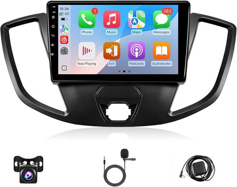 Leadfan Car Radio for Ford Transit 2013-2019 Stereo with Wireless Carplay Android Auto, 9'' Touchscreen for Ford Transit GPS Navigation Bluetooth WiFi Rear Camera FM Mirrorlink Split Screen SWC in Saudi Arabia