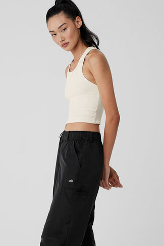Alo Yoga Goddess Ribbed Go-To Tank - Ivory in Saudi Arabia