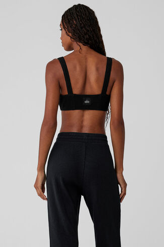 حمالة صدر يوجا وافل ويك إند إسكيب من ألو - أسود in Kuwait