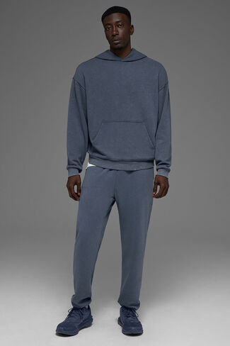 Alo Yoga Chill Vintage Wash Hoodie - Bluestone Wash in Saudi Arabia