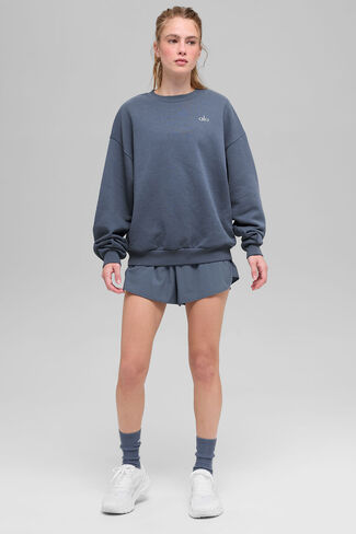 Alo Yoga Accolade Crew Neck Pullover - Bluestone in Saudi Arabia