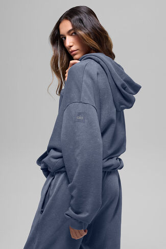 Alo Yoga Chill Vintage Wash Hoodie - Bluestone Wash in Saudi Arabia