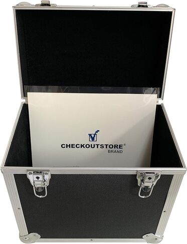 CheckOutStore Silver Aluminum 12x12 Square Cardstock Paper Holder Storage Box - Small in Kuwait