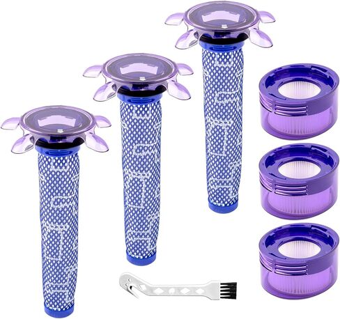 (4 عبوات) مرشحات بديلة V15 لـ Dyson V15 Detect Complete، V15 Detect Extract، V15 Submarine، V15 Animal، V11 Animal Filter، V11 SV14 Filter True HEPA Filters، استبدال الجزء رقم. 970013-02 in Kuwait