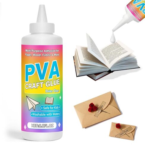 BVA Glue Book Book ، 8.8 Oz ph glue محايدة محايدة لإصلاح الكتب ، جودة أرشيف الجودة الخالية من الحمض. in Kuwait