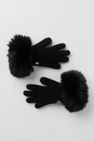 Alo Yoga Courchevel Cashmere Gloves - Black in Saudi Arabia