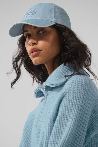 Alo Yoga Washed Off-Duty Cap - Light Denim - Light Denim / One Size in Saudi Arabia