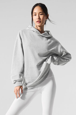 Alo Yoga Chill Hoodie - Athletic Heather Grey in Saudi Arabia