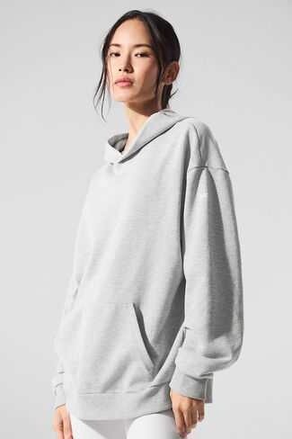 Alo Yoga Chill Hoodie - Athletic Heather Grey in Saudi Arabia