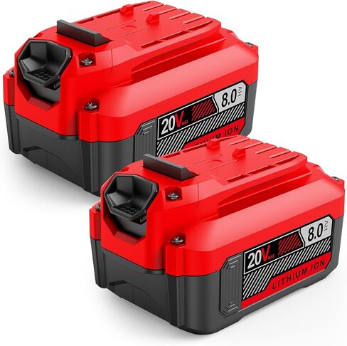 Upgraded 8000mAh High Capacity Compatible for Craftsman 20V V20 Battery (2-Pack) Compatible with CMCB205 CMCB204 CMCB206 CMCB202 CMCB201 20V Cordless Power Tools in Saudi Arabia