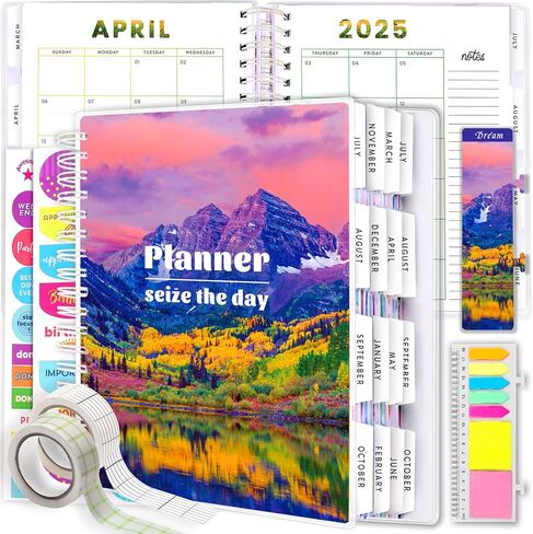 Planner 2025-2026 ، 18 شهرًا ، منظم المخطط الأسبوعي الأكاديمي اليومي الشهري ، يوليو. 2025 - ديسمبر 2026 ، 8.5 × 9.8 "جدول أعمال مع علامات تبويب الصفحة ، صفحة فاصل ، مجلد جيب ، إشارة مرجعية ، ملصقات ومذكرات لزجة in Saudi Arabia