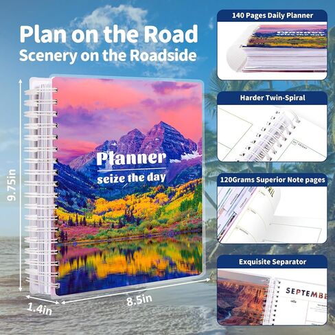 Planner 2025-2026 ، 18 شهرًا ، منظم المخطط الأسبوعي الأكاديمي اليومي الشهري ، يوليو. 2025 - ديسمبر 2026 ، 8.5 × 9.8 "جدول أعمال مع علامات تبويب الصفحة ، صفحة فاصل ، مجلد جيب ، إشارة مرجعية ، ملصقات ومذكرات لزجة in Saudi Arabia