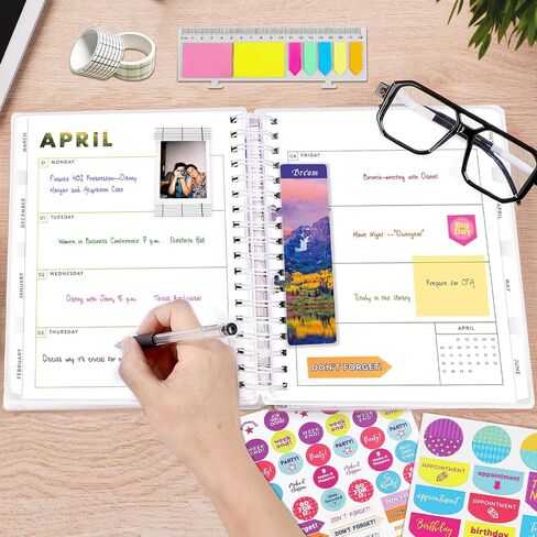 Planner 2025-2026 ، 18 شهرًا ، منظم المخطط الأسبوعي الأكاديمي اليومي الشهري ، يوليو. 2025 - ديسمبر 2026 ، 8.5 × 9.8 "جدول أعمال مع علامات تبويب الصفحة ، صفحة فاصل ، مجلد جيب ، إشارة مرجعية ، ملصقات ومذكرات لزجة in Saudi Arabia