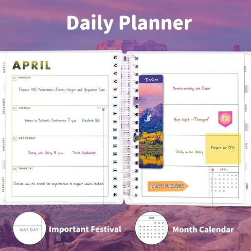 Planner 2025-2026 ، 18 شهرًا ، منظم المخطط الأسبوعي الأكاديمي اليومي الشهري ، يوليو. 2025 - ديسمبر 2026 ، 8.5 × 9.8 "جدول أعمال مع علامات تبويب الصفحة ، صفحة فاصل ، مجلد جيب ، إشارة مرجعية ، ملصقات ومذكرات لزجة in Saudi Arabia