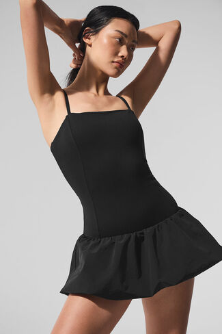 فستان تنس يوجا آيربراش لوف ماتش من ألو - أسود in Kuwait