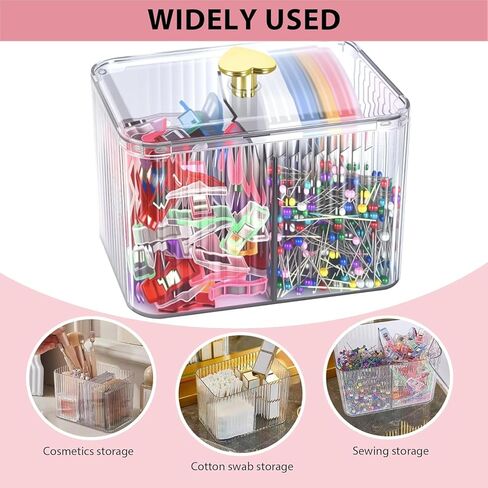 مجموعة لوازم الخياطة وإكسسواراتها ، 100 ٪ مقاطع خياطة 800pcs دبابيس الخياطة وخصم 10pcstriangle من الطباشير في جرة منظم الخياطة واضحة من 3 مقاطعات ، ومفصليات خياطة هدية خياطة لذيذة للنساء أمي جدة in Kuwait