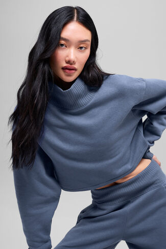Alo Yoga Cropped Serenity Coverup - Bluestone in Saudi Arabia