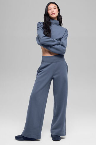 Alo Yoga Cropped Serenity Coverup - Bluestone in Saudi Arabia