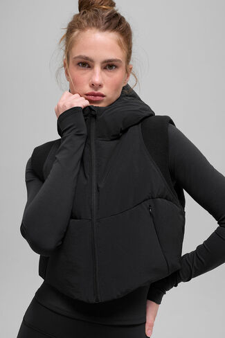Alo Yoga Fast Lane Puffer Vest - Black in Saudi Arabia
