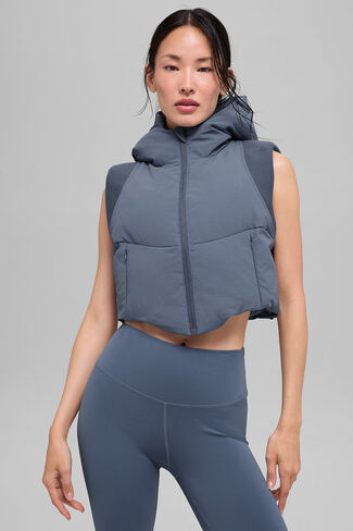 Alo Yoga Fast Lane Puffer Vest - Bluestone in Saudi Arabia