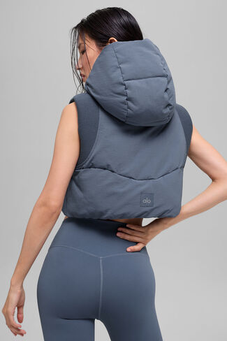 Alo Yoga Fast Lane Puffer Vest - Bluestone in Saudi Arabia