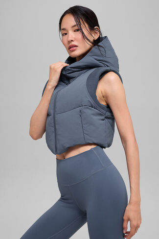 Alo Yoga Fast Lane Puffer Vest - Bluestone in Saudi Arabia