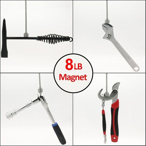 أداة التقاط مغناطيسية تلسكوبية، عصا مغناطيسية 10 رطل، مغناطيس قابل للتمديد 30 بوصة مع مشبك جيب in Kuwait