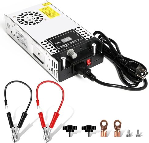 12V 50A 600W Bench Power Supply AC 110V/220V to DC 12V Switch Power Converter Non-Adjustable Voltage with Multiple Protection & Smart Cooling for LED Strip Industrial Equipment in Saudi Arabia