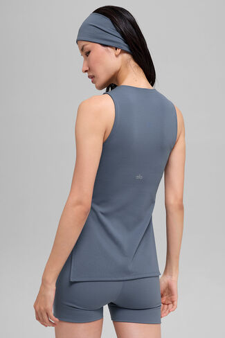 Alo Yoga ALO Softsculpt Precision Full Length Bra Tank - Bluestone in Saudi Arabia