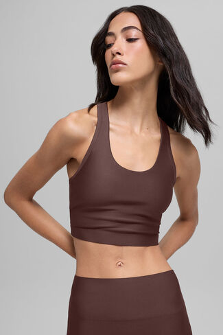 Alo Yoga Airlift Super Sleek Bra Tank - Brownstone in Kuwait